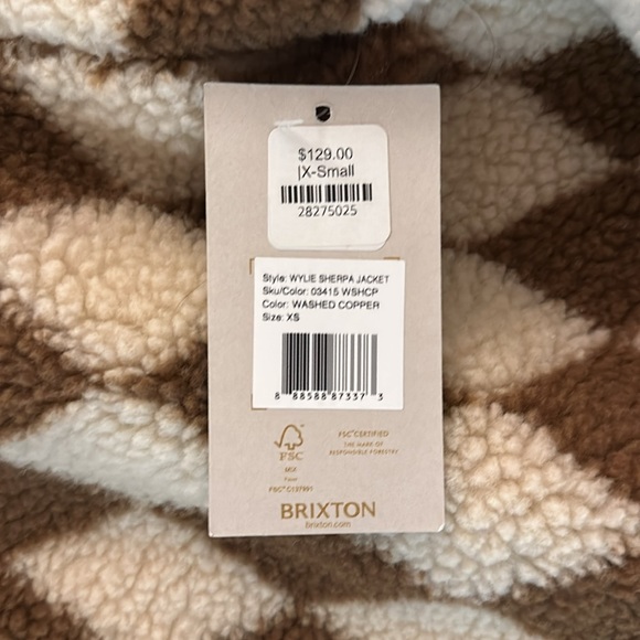 NWT Brixton checkered jacket - Picture 2 of 4